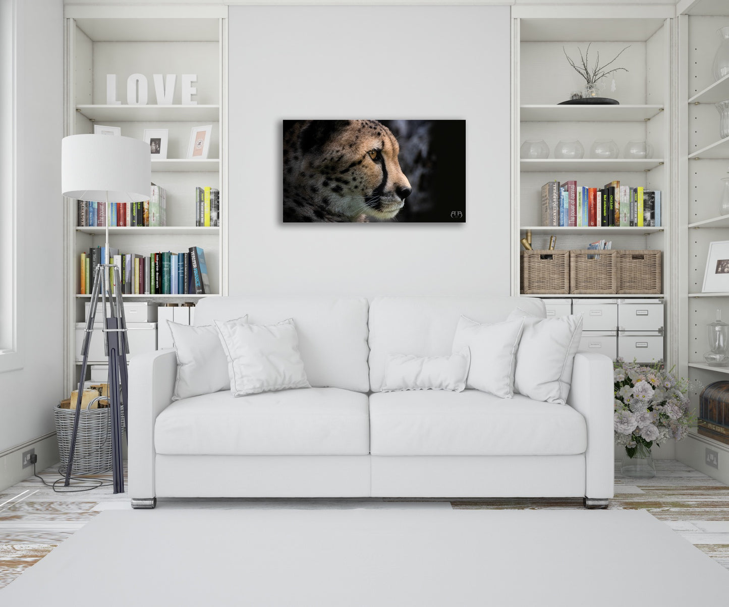 Rise4motion, Photographe et videaste à Grenoble, cette photo représente un mockup tableau de guépard